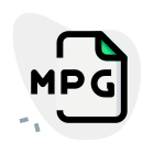 MPG file is a common video file that uses a digital video format and audio icon