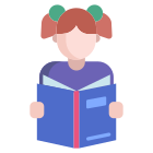School Girl Reading icon