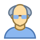 Person Old Male Skin Type 3 icon