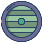 Round Wood Shield icon