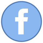 Facebook rodeado de círculo icon