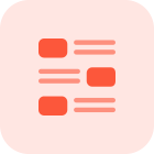 Zigzag format of media and text arrangement layout icon
