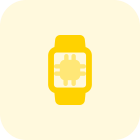 Powerful processor embedded into Smartwatch system layout icon