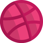 Dribbble an online community for showcasing user-made artwork. icon