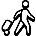 Passagier mit Gepäck icon