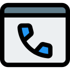 Voice over internet protocol calling feature on a browser icon