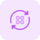 Atomic chain reaction with recycling of compound icon
