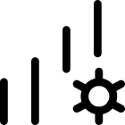 Cellular network setting isolated on white background icon