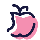 Pomme croquée icon