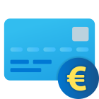 Tarjeta bancaria Euro icon