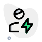 Flash logotype used for profile pictures as a indication of energized icon