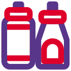 Mix sauces for mustard and other in a bottle icon