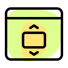 Web page slider option in vertical motion icon