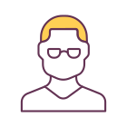 Man with Eyeglasses icon