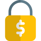 Secure online payment ssl protection, money security icon