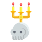 Candelabro de três velas de luz icon