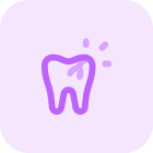 Cavity filling on broken tooth isolated on a white backgrounds icon