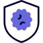 Antibodies protection of a Coronavirus isolated on a white background icon