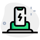 Smartphone rest power charging station dock layout icon