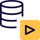 Large video database of online server service icon