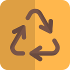 Recycle logotype for cargo delivery box instruction icon