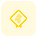 Intersect road from left towards front lane road signal icon