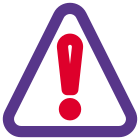 Warning sign in a shopping mall indication icon