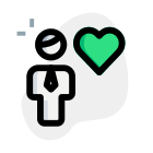 Favorite business to work on with a heart logotype icon