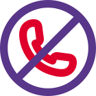 Prohibited cell phone use area sign board layout icon