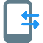 Mobile data cellular internet connection arrows Logotype icon