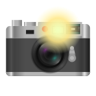 フラッシュ付きカメラの絵文字 icon