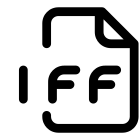 Audio Interchange File Format IFF is a file format designed to store audio data icon