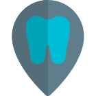 Location to the nearest dental clinic isolated on appointment icon