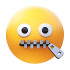 Zipper Mouth Face icon