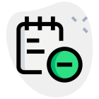 Delete notes from personal records logotype layout icon