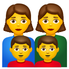 家族-女性-女性-男の子-男の子 icon