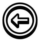 Стрелка влево в круге 2 icon