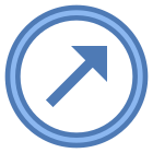 Circled Up Right icon