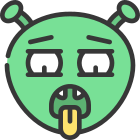 emoticon-externo-emoji-alienígena-relleno-suave-relleno-suave-pez-jugoso-7 icon