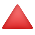 Emoji mit dem roten, nach oben gerichteten Dreieck icon