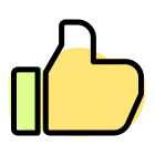 Like thumbs up button from popular social media icon