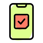 Election result online smartphone isolated on a white background icon