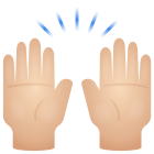 손들기-밝은 피부색 icon