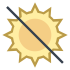 Não expor à luz solar icon