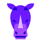 Rhinocéros vue de face icon
