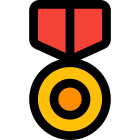 Circular medal of honor for the armed force officers icon