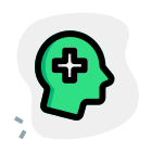 Neurology department with brain function vitals icon