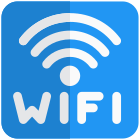 Wifi indication logotype isolated in a white background icon