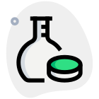 Research and development in a lab regarding the medicine icon