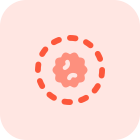 Study of a microorganism like virus and other infectious disease icon